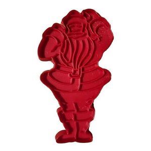 Tupperware Cookie‎ Cutter VINTAGE Santa Claus Red Plastic 5"
